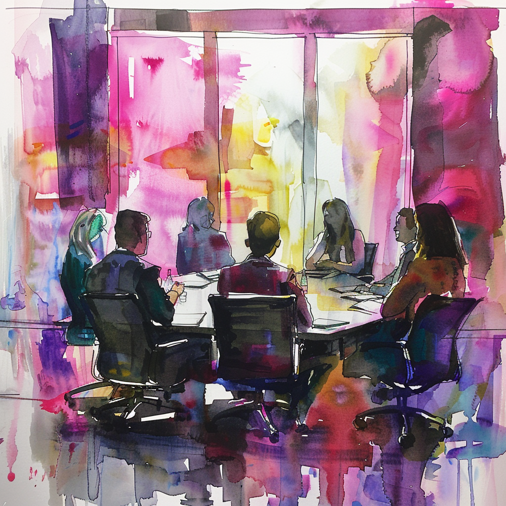 pixelmaestro_Conference_room_meeting_6_people_watercolor_4_co_e02638b2-e25e-4440-a672-0876d75b3997_1