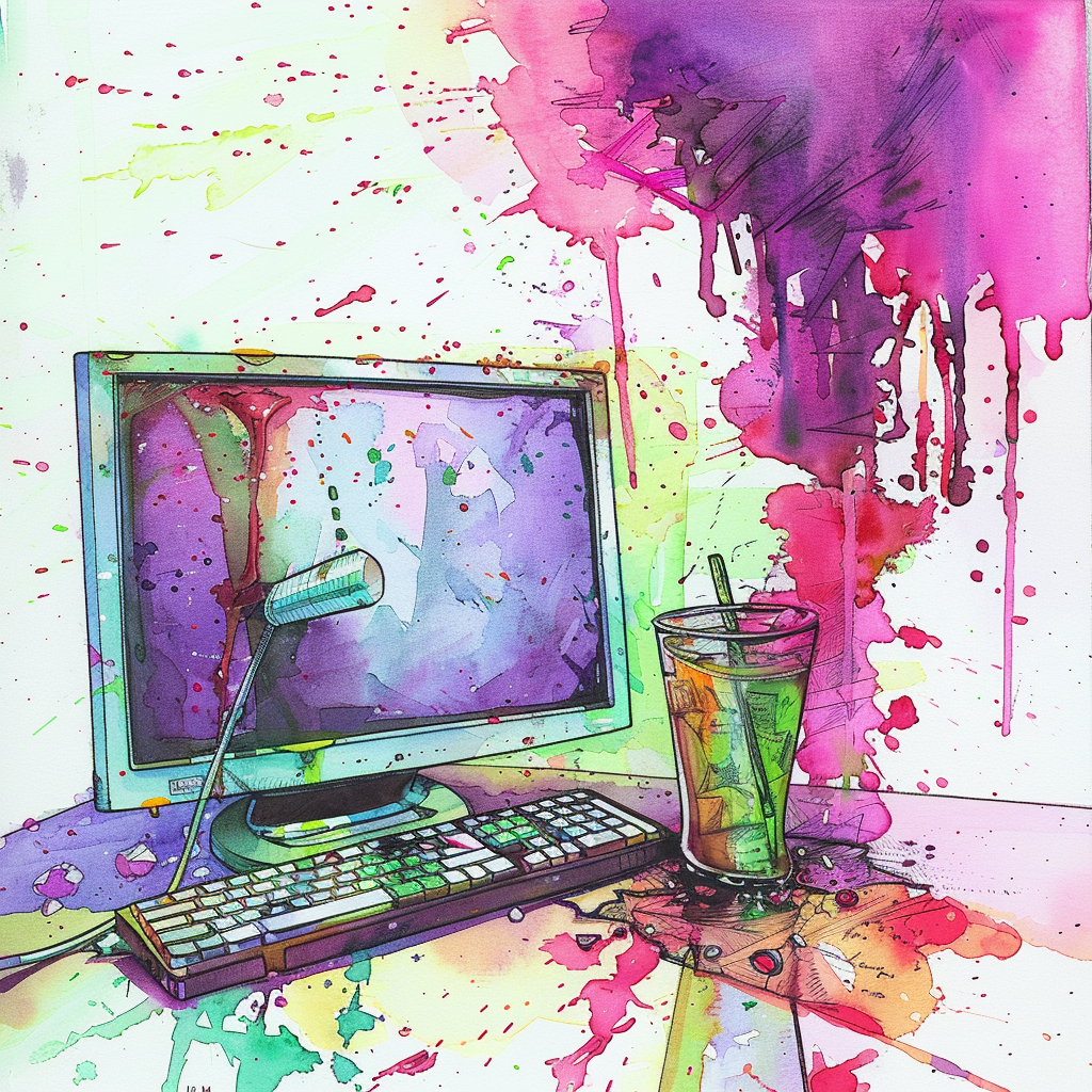 pixelmaestro_Damaged_computer_from_spilled_glass_of_soda_on_d_6f39a423-7130-4b17-921f-a489e08f8631_3