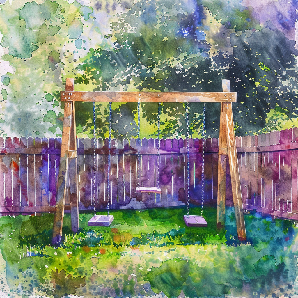 pixelmaestro_Swing_playground_set_in_fenced_in_backyard_with__8ef24205-e185-428c-9b6b-67bbf26059d9_0